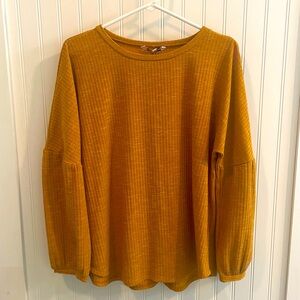 Juicy Couture Mustard Yellow Long Sleeve Blouse - Size Large